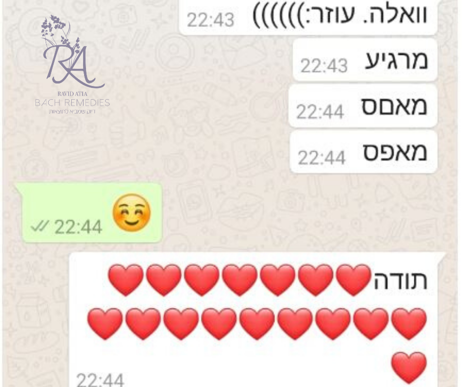 המלצת ווטסאפ: וואלה, עוזר. מרגיע. מאפס. תודה