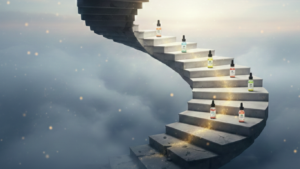 ב'בוקי פרחי באך על מדרגות לוליניות לתמיכה בתהליך שינוי